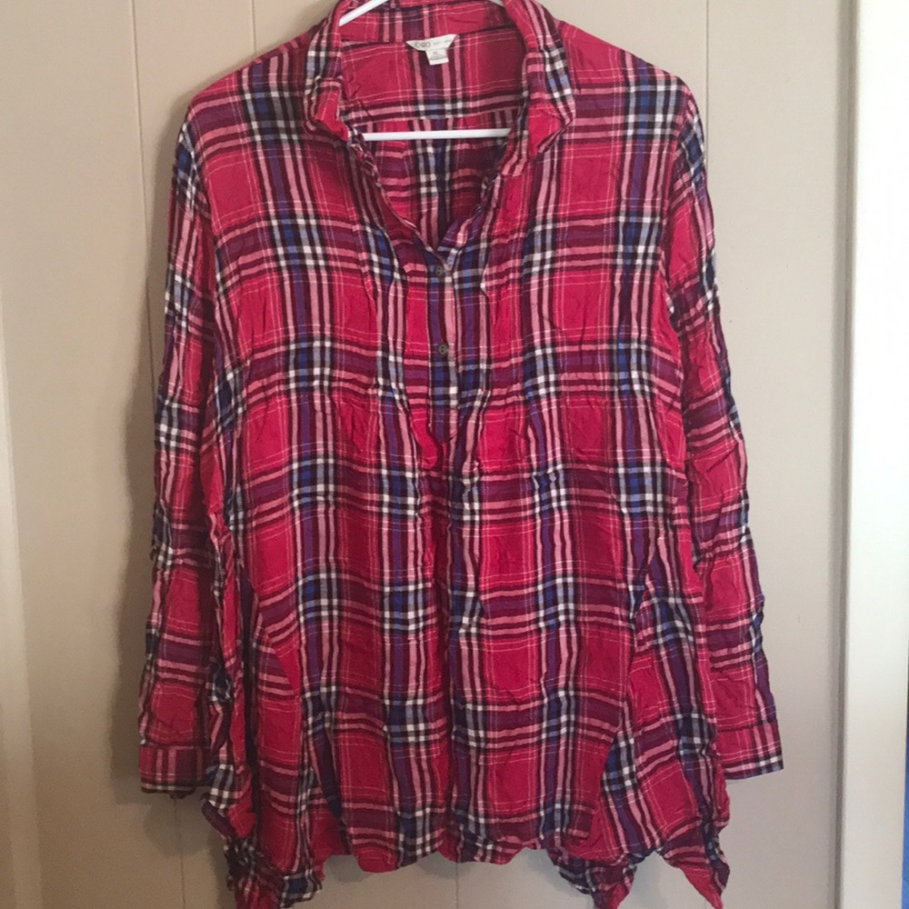 NWOT Cato Flannel Tunic Size XL